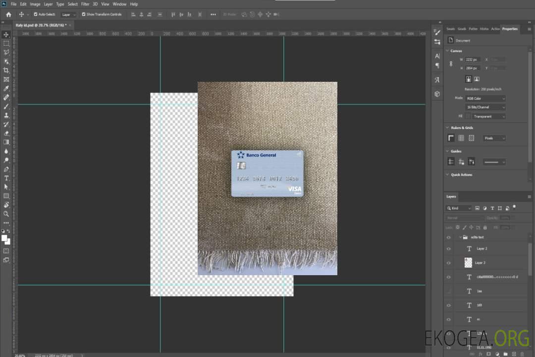 Panama Banco visa général carte de débit photolook , avant template Panama Banco visa général carte de débit photolook , avant template